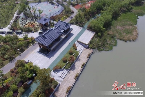 江蘇揚(yáng)州古運(yùn)河畔“長”出生態(tài)公園