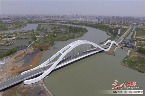 江蘇揚(yáng)州古運(yùn)河畔“長”出生態(tài)公園