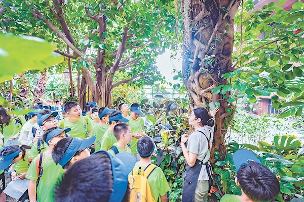 世園公園迎來暑期研學(xué)熱 場館再利用變青少年?duì)I地